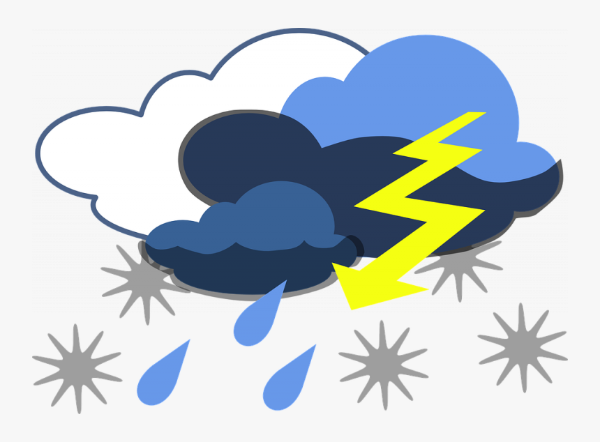 Thunderstorm Clipart Free Lightning Storm Thunder Free - Storm Clip Art, HD Png Download
