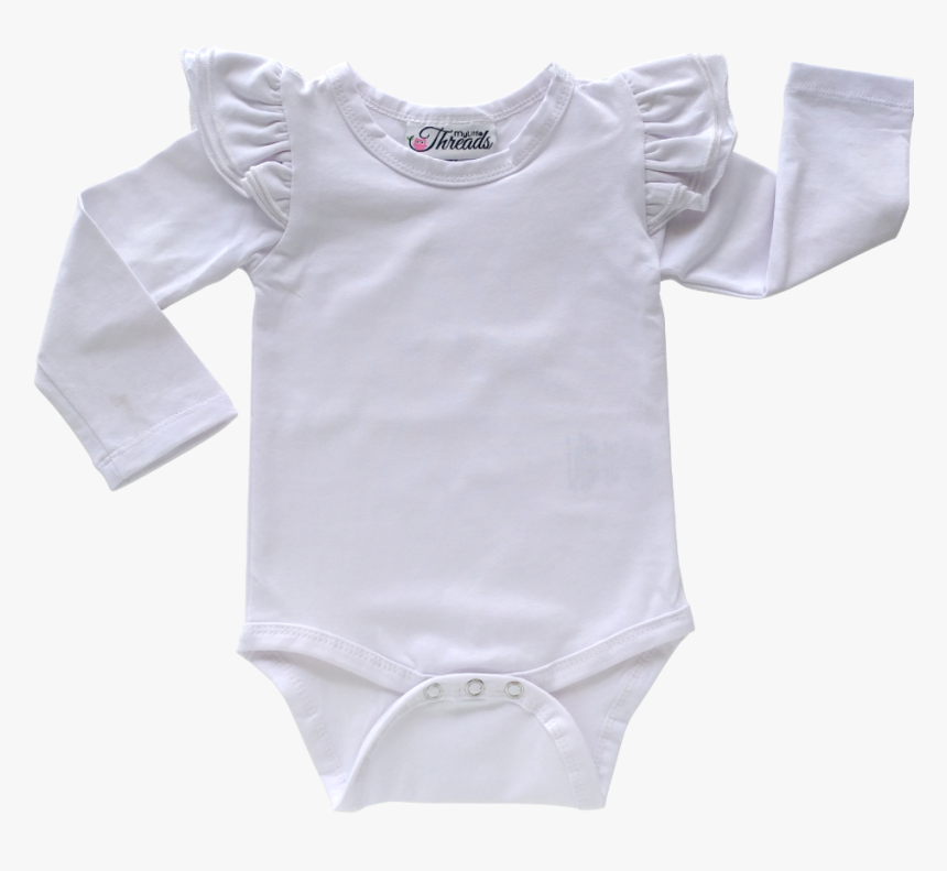 This White Flutter Bodysuit / Onesie Pairs Wonderfully - Sleeve, HD Png Download