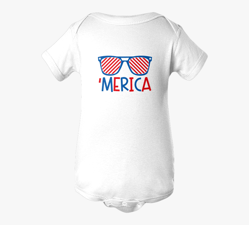 Merica Apparels Baby/infant Onesie White Nb - Active Shirt, HD Png Download