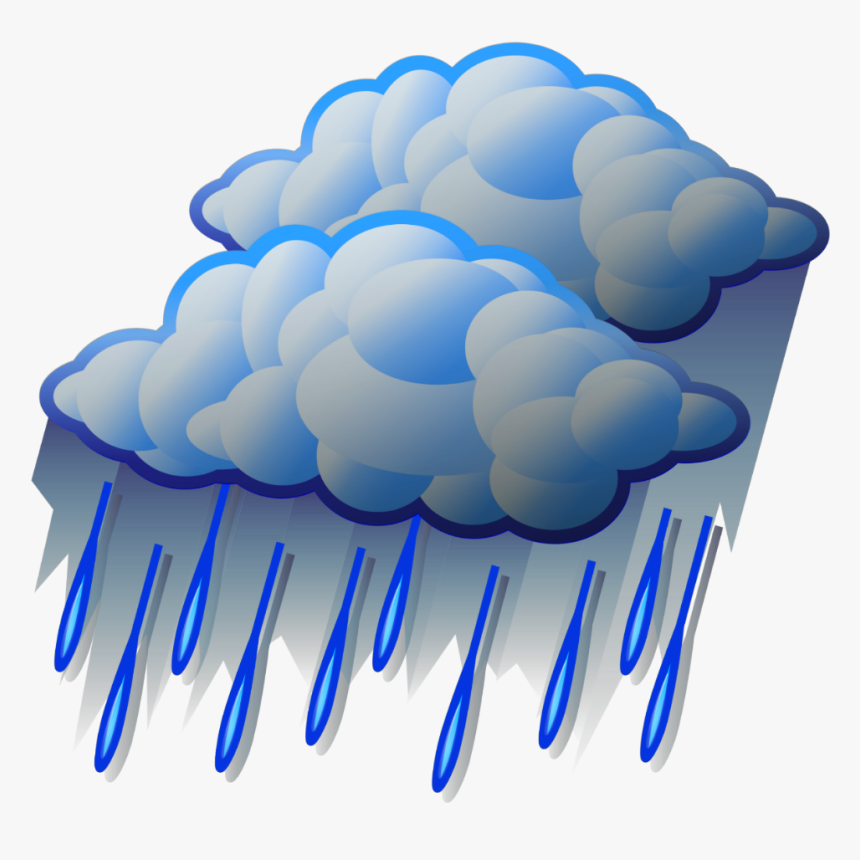 #ftestickers #clipart #cloud #rain #raindrops - Heavy Rain Clipart, HD Png Download