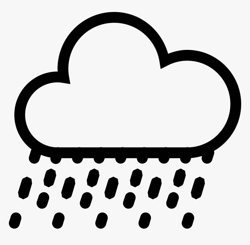 Raindrop Clipart Moisture - Cloud With Lightning Icon, HD Png Download