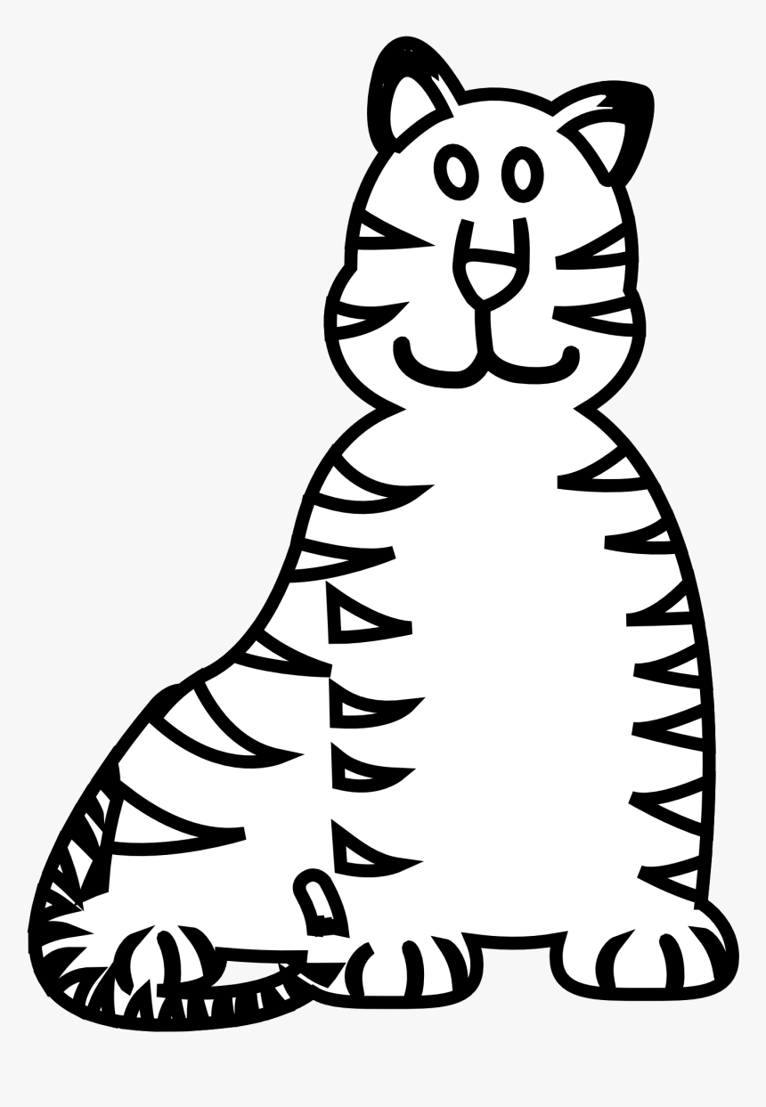 Sports Clip Art Clipart 14351 Basketball Clip - Tiger Black And White Clip Art Of Animals, HD Png Download