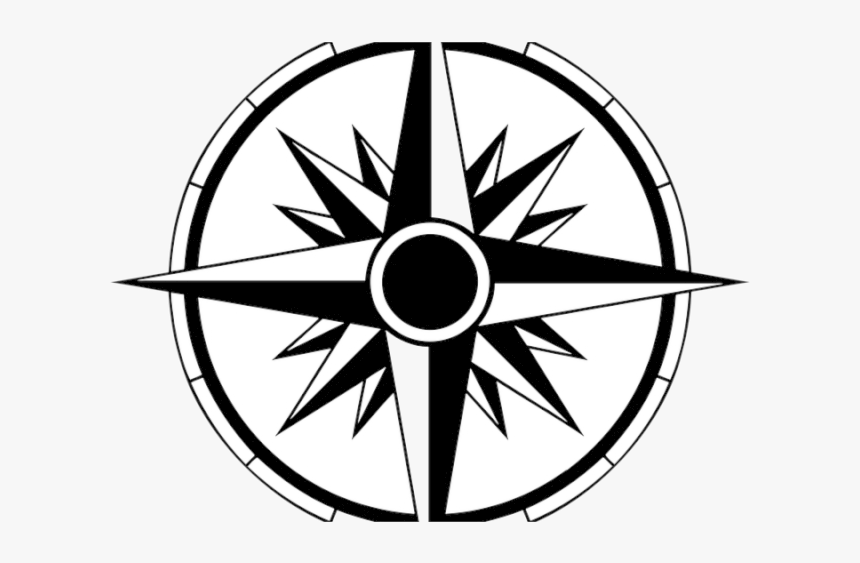 Compass Clipart Four Nautical Free Transparent Png - Punto Cardinales En Ingles, Png Download