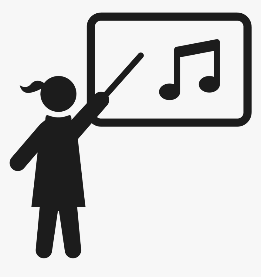 Transparent Basketball Clipart Black And White Png - Music Teacher Icon Png, Png Download