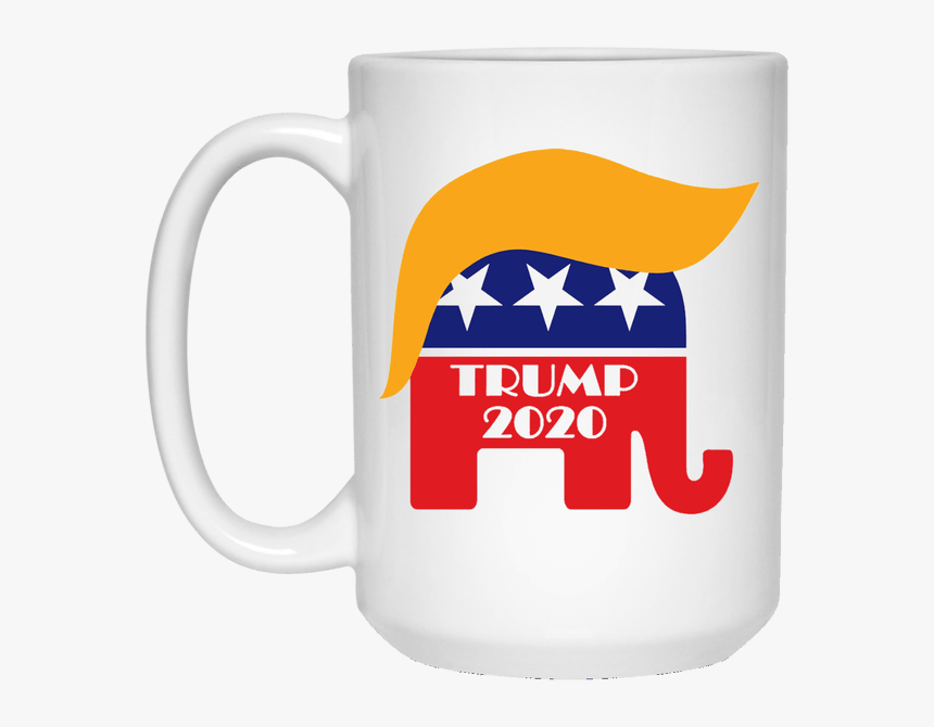 White Mug Re-elect President Trump 2020 Gop Elephant - Donald Trump, HD Png Download