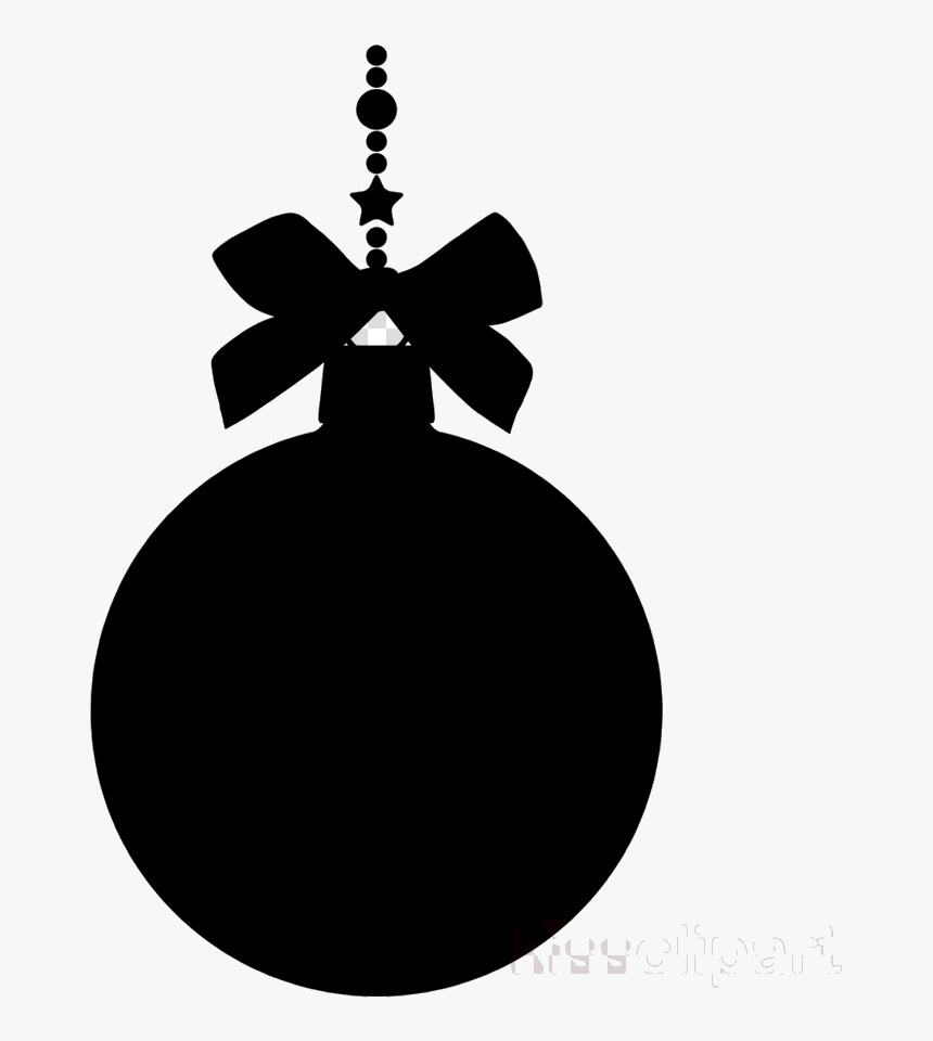 Ornament Christmas Silhouette Clipart Transparent Png - Illustration, Png Download