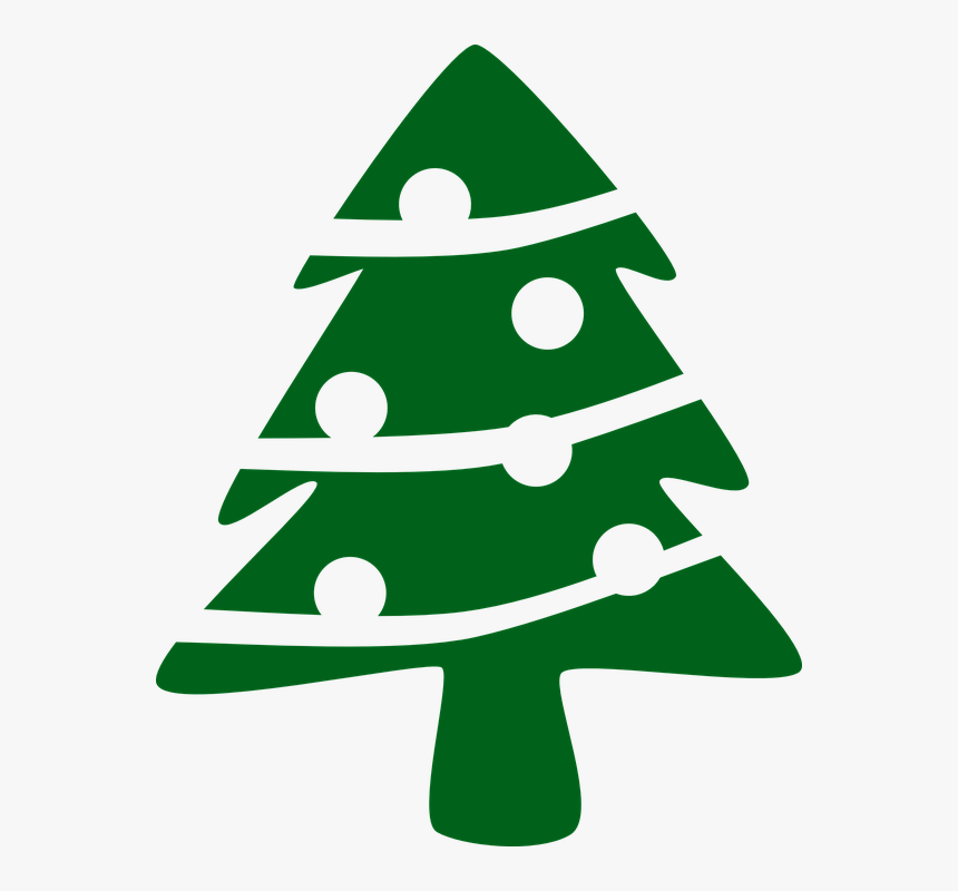 Xmas Tree Silhouette 7, - Christmas Gift Tag Circle, HD Png Download
