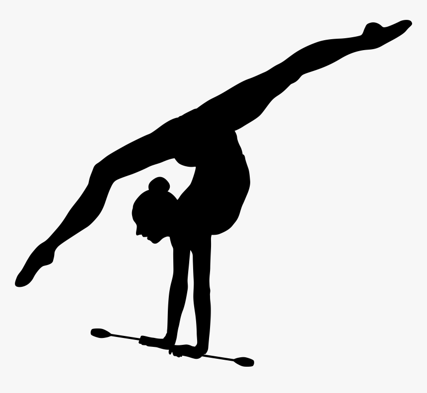 Rhythmic Gymnastics Ribbon Silhouette, HD Png Download