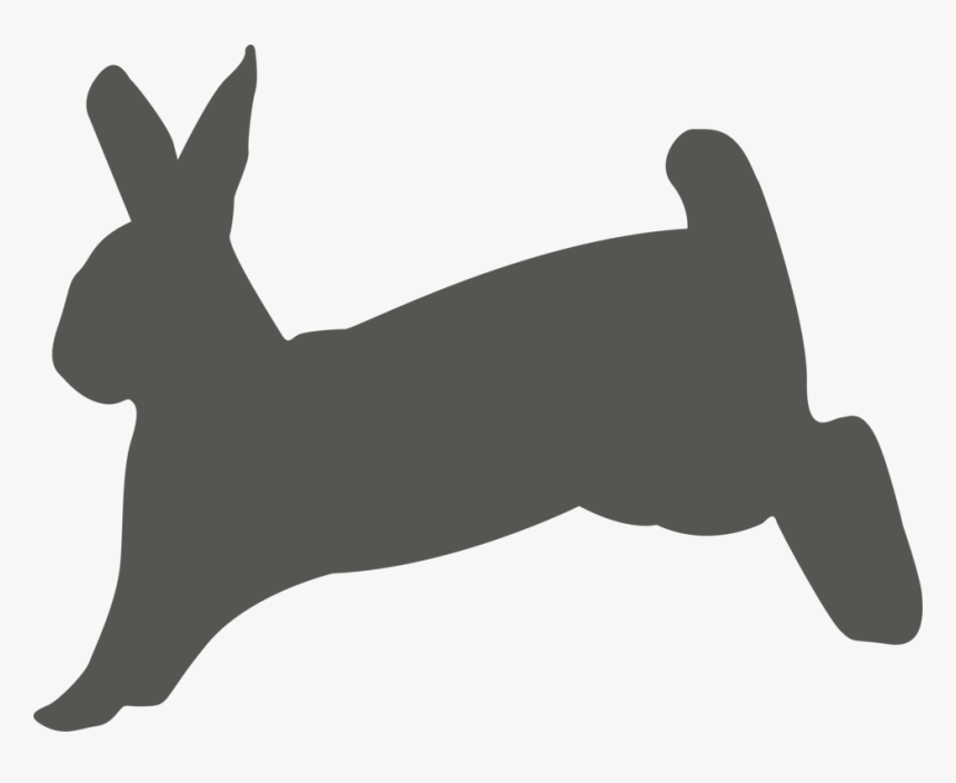 Silhouette,rabits And Hares,paw - Bunny Hopping Png, Transparent Png