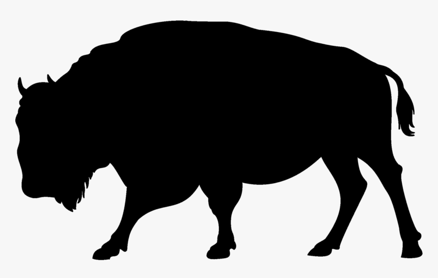 Transparent Ribbon Silhouette Png - Simple Buffalo Silhouette, Png Download