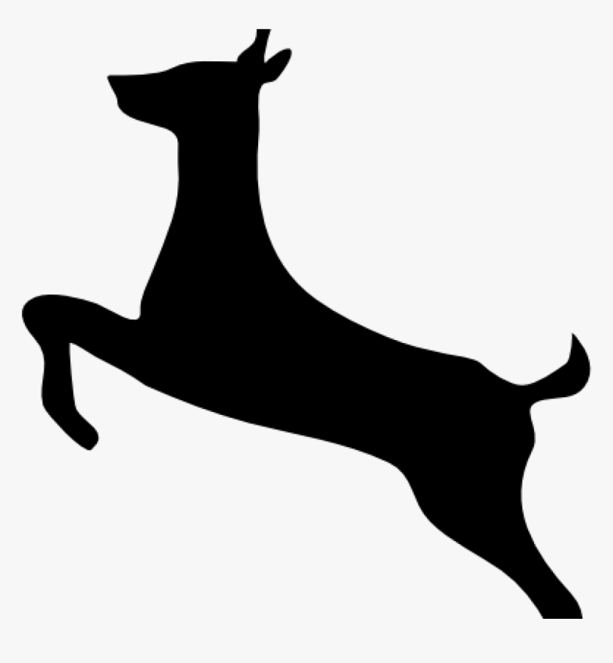 Deer Silhouette Clip Art Wildlife Stencils Free Deer - Coat Of Arms Elk, HD Png Download