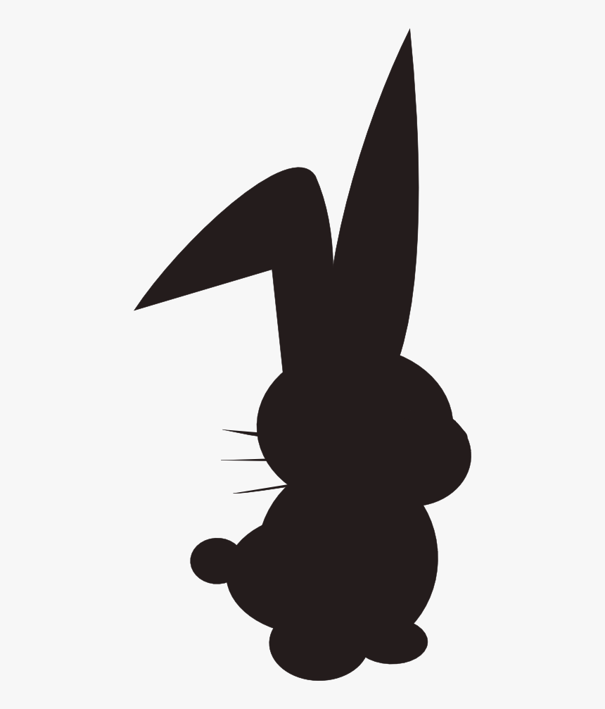 Clip Art Free Digital Scrapbooking Embellishment - Silhouette Cute Rabbit Png, Transparent Png