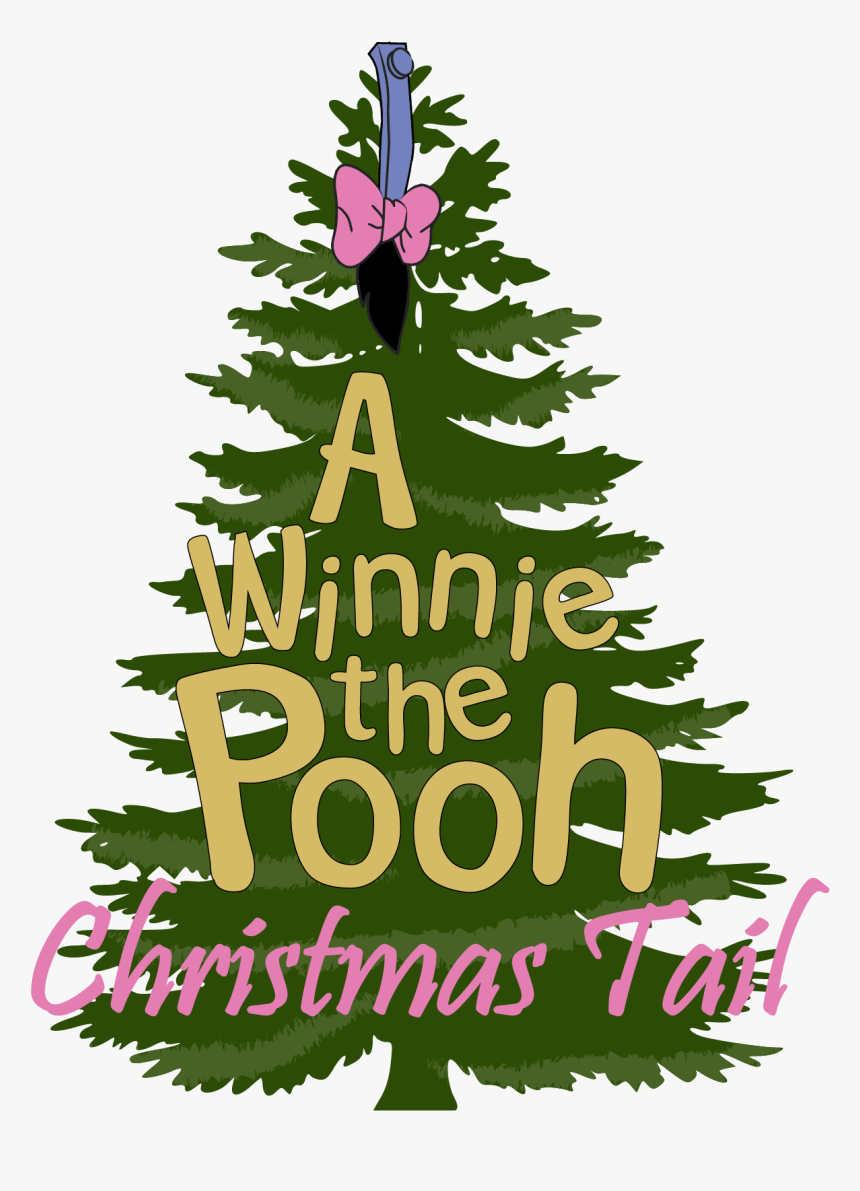 A Winnie The Pooh Christmas Tail Class Act Productions - Outline Pine Tree Silhouette, HD Png Download