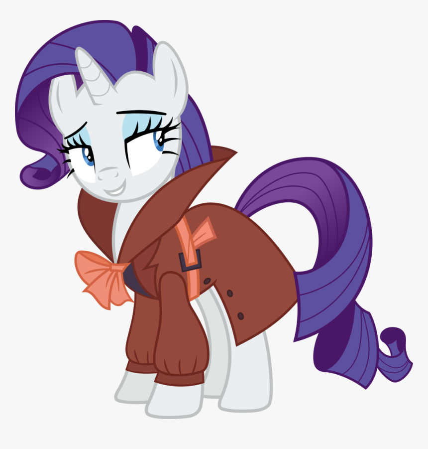 Transparent Detective Silhouette Png - My Little Pony Green Rarity, Png Download