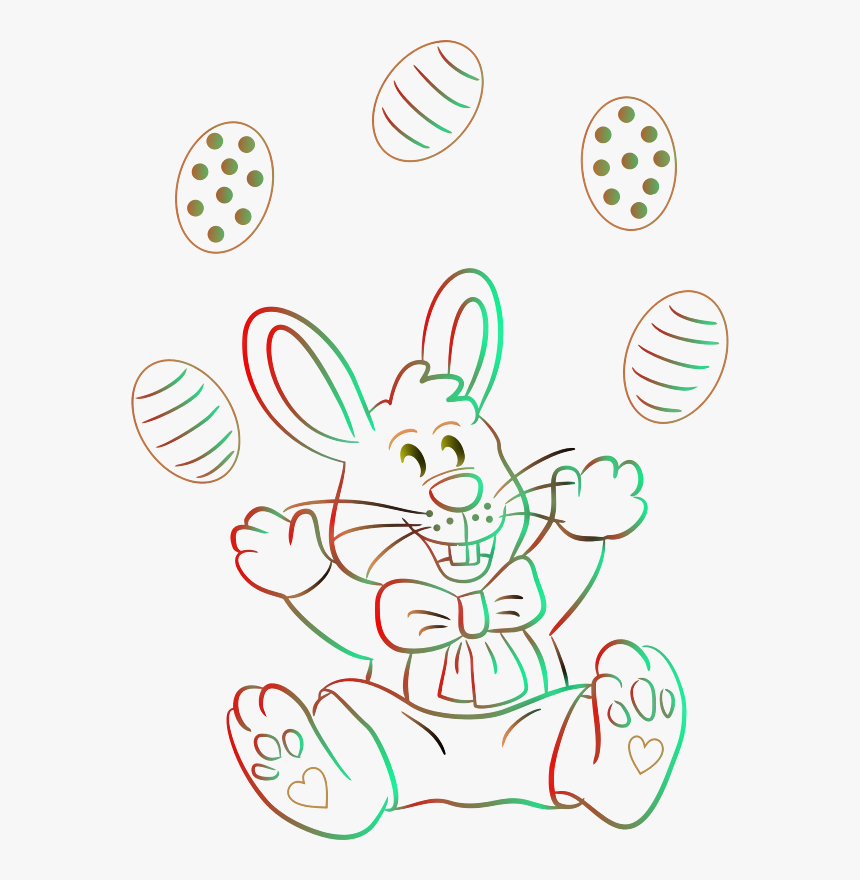 Easter Bunny - Color By Number Bunny, HD Png Download