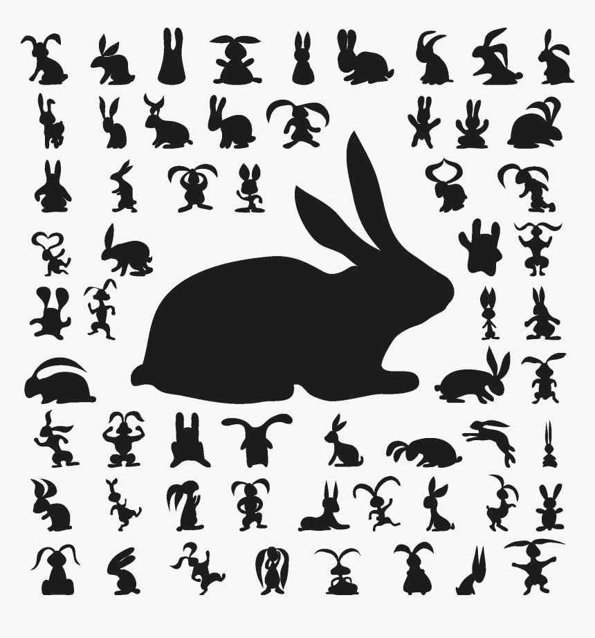 Rabbit Vector Image Silhouette, HD Png Download