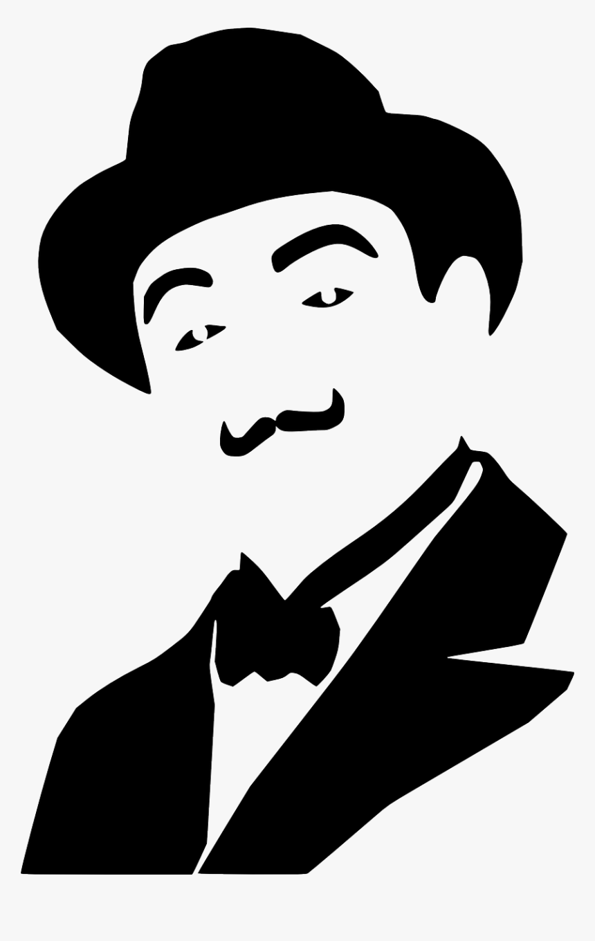 Detective People Poirot Free Picture - Hercule Poirot Silhouette, HD Png Download