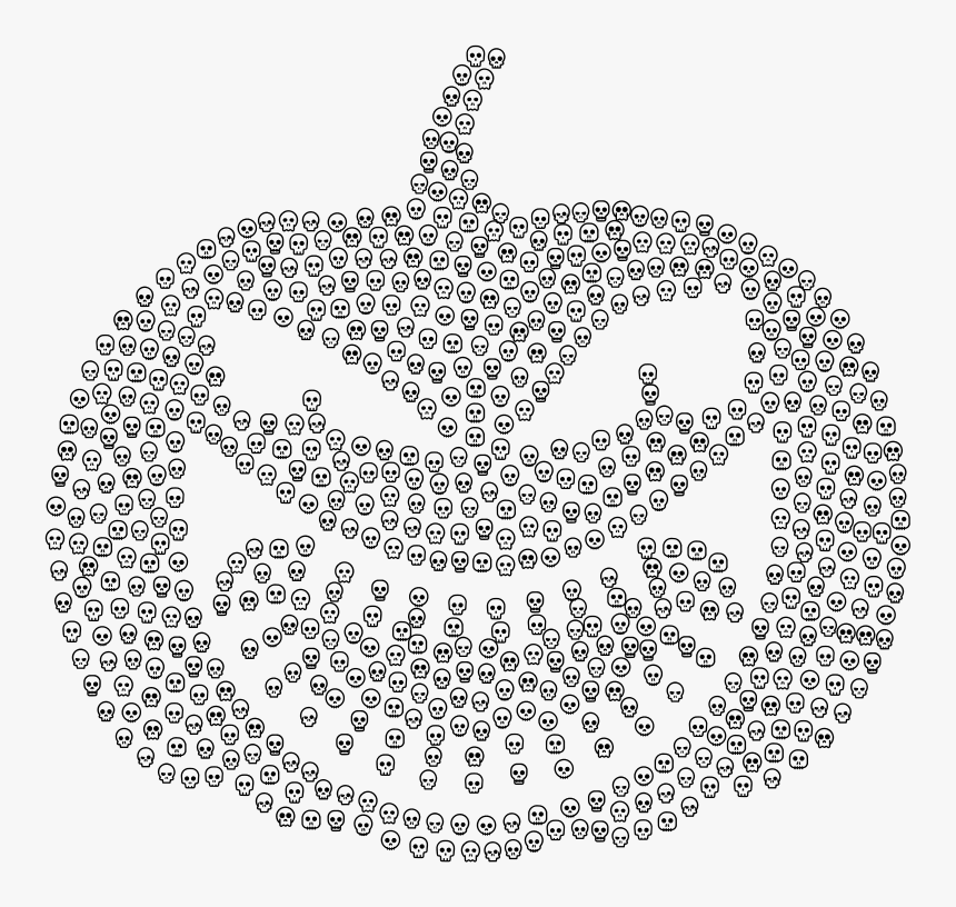 Evil Jack O Lantern Silhouette 4 Skull Emoji - Crpf Symbol Hd, HD Png Download