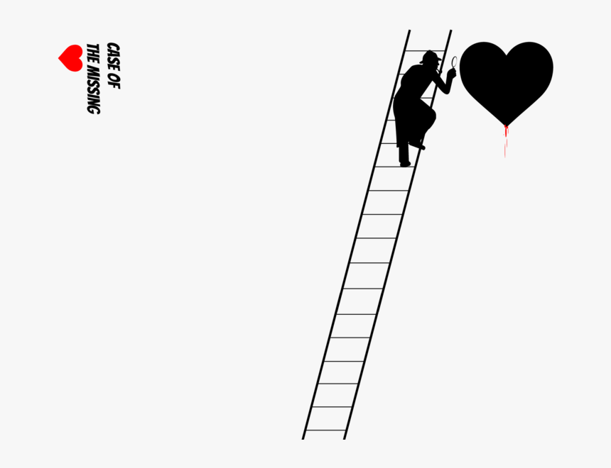 Case Of The Missing Heart Heart Case Detective Silhouette - Heart, HD Png Download