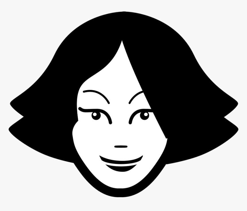 Woman, Girl, Face, Silhouette, Teenager, Teen, Young - Women Face Clipart Black And White, HD Png Download