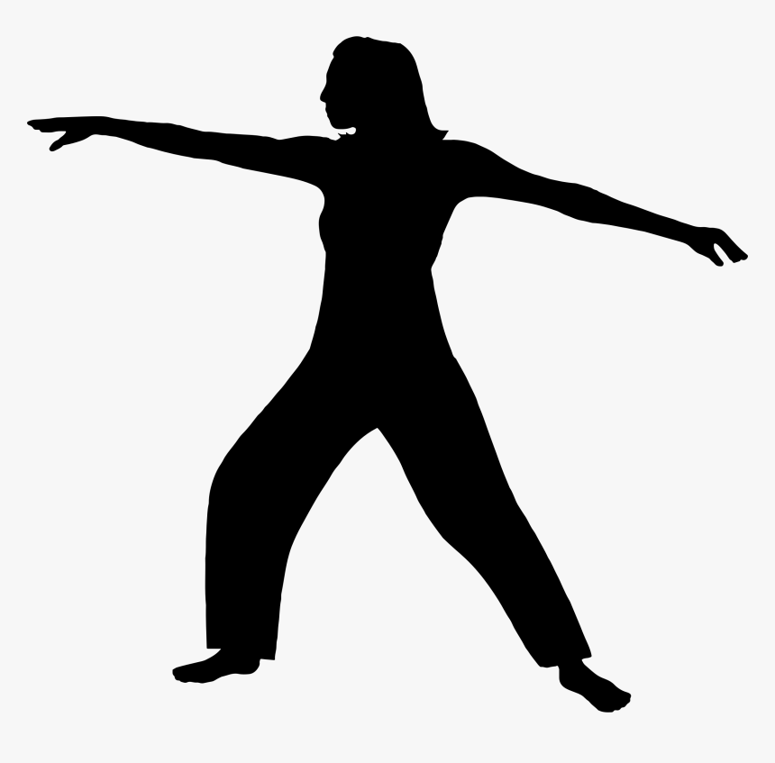 Tai Chi Woman Silhouette Clip Arts - Tai Chi Silhouette Png, Transparent Png