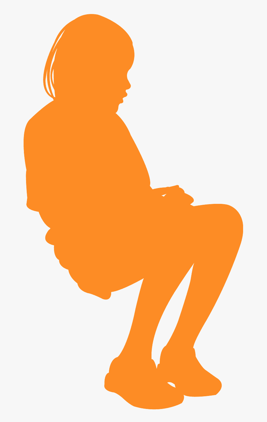 Baby Silhouette Orange, HD Png Download
