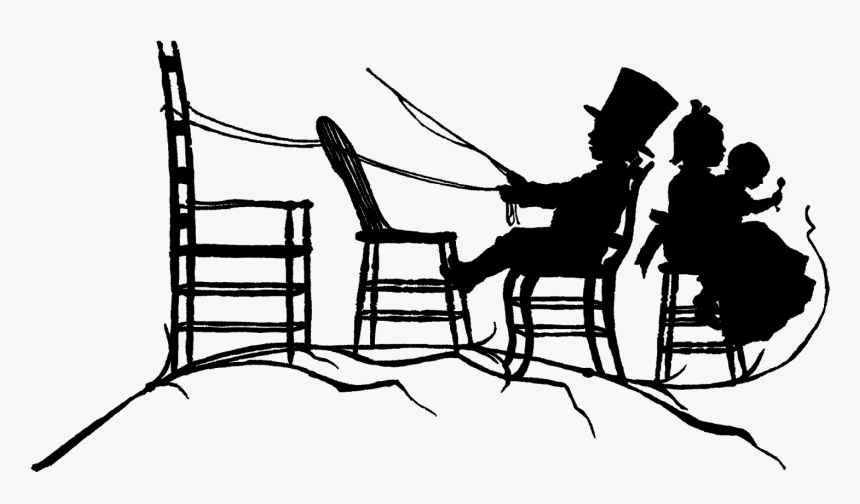 Silhouette Image Children Vintage - Silhouette, HD Png Download