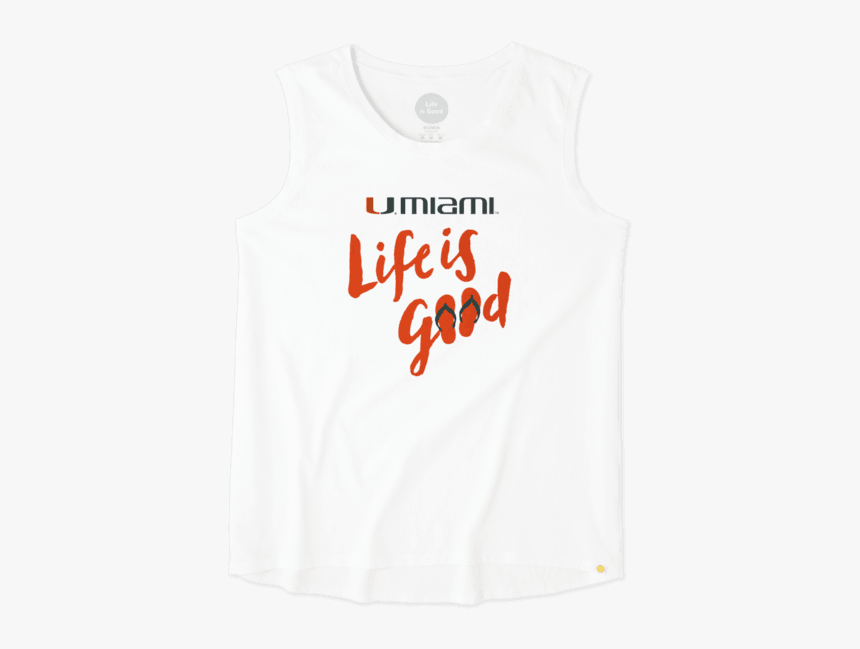 Women S University Of Miami Flip Flops Muscle Tee - University Of Miami, HD Png Download