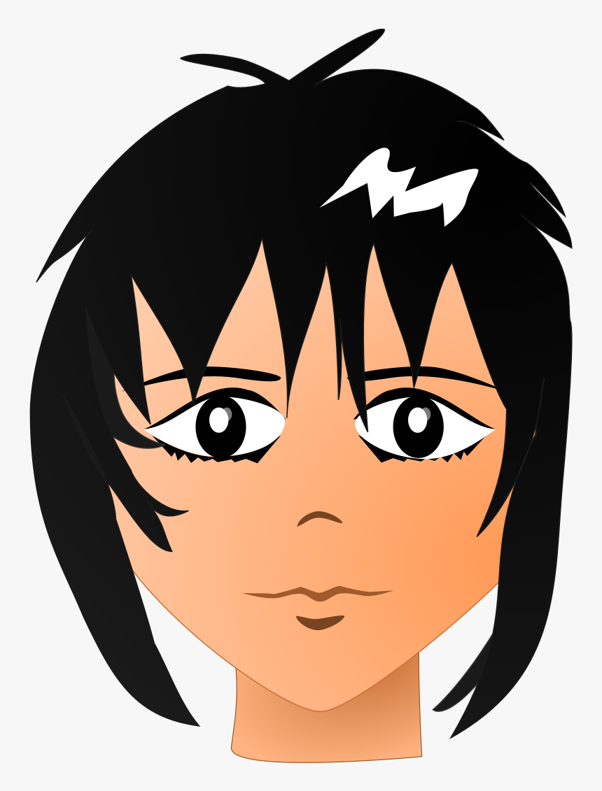 Black Hair Teenager Clip Arts - Illustration, HD Png Download