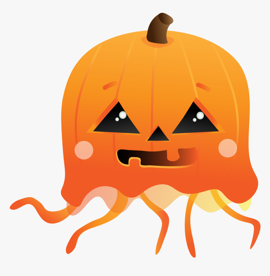 Holiday Jellyfish Set - Jack-o'-lantern, HD Png Download