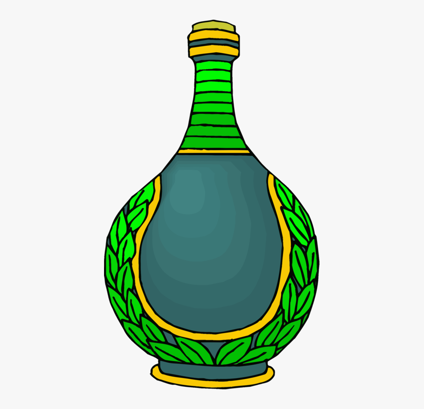 Glass Bottle,artwork,line - Line Drawing Vase, HD Png Download