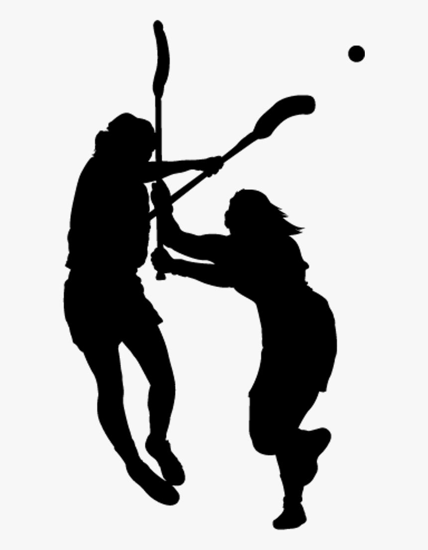 Girls Lacrosse Silhouette - Silhouette Lacrosse Clip Art, HD Png Download