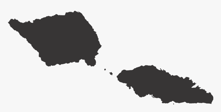 Western Samoa Map Silhouette Free Picture - Flag Of American Samoa, HD Png Download