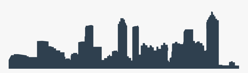 Atlanta Skyline Silhouette Drawing - Atlanta Skyline Silhouette Png, Transparent Png