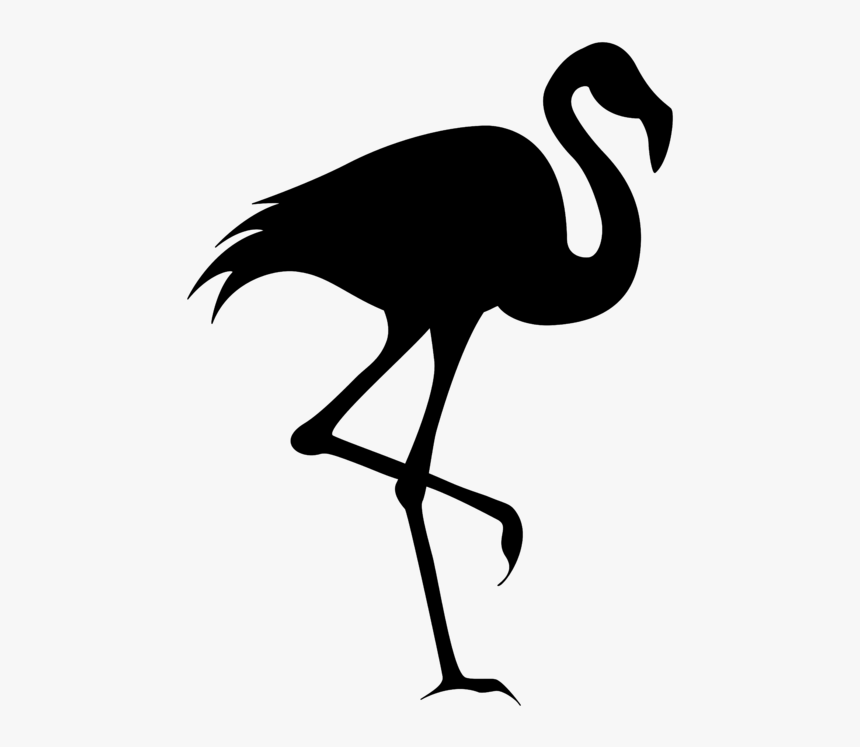 Flamingo Silhouette Clip Art - Silhouette Flamingo Clipart, HD Png Download