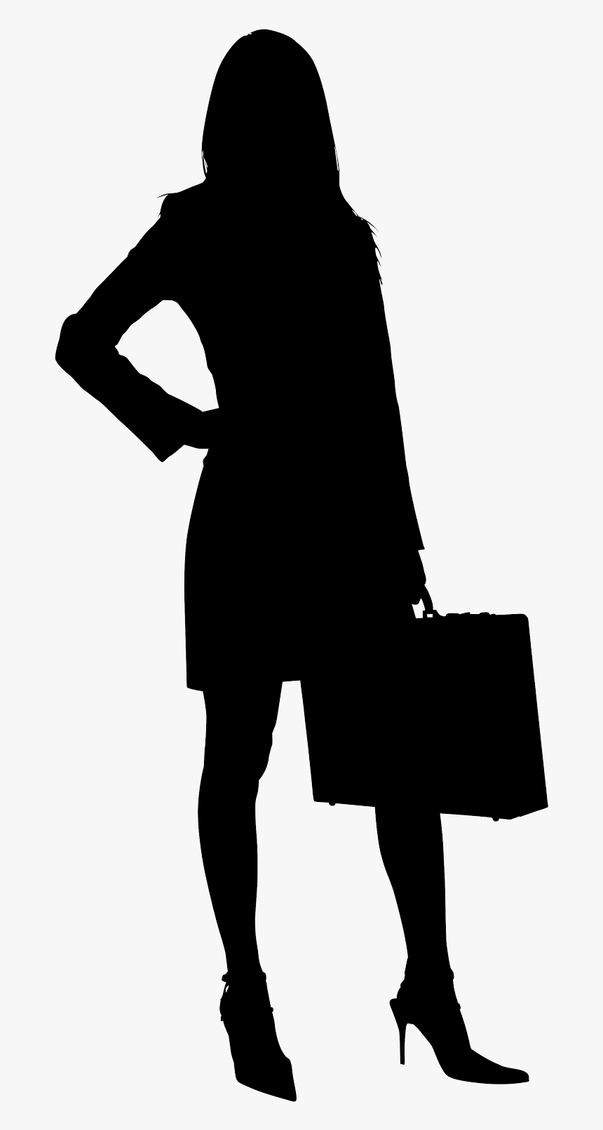 Business Woman Silhouette Png, Transparent Png