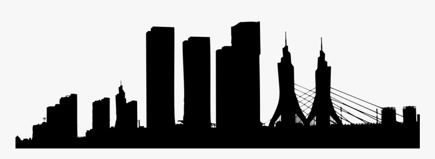 The Architecture Of The City Silhouette Skyline - Skyscraper Clipart Silhouette, HD Png Download
