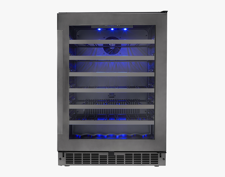 Black Stainless Steel Wine Refrigerator, HD Png Download
