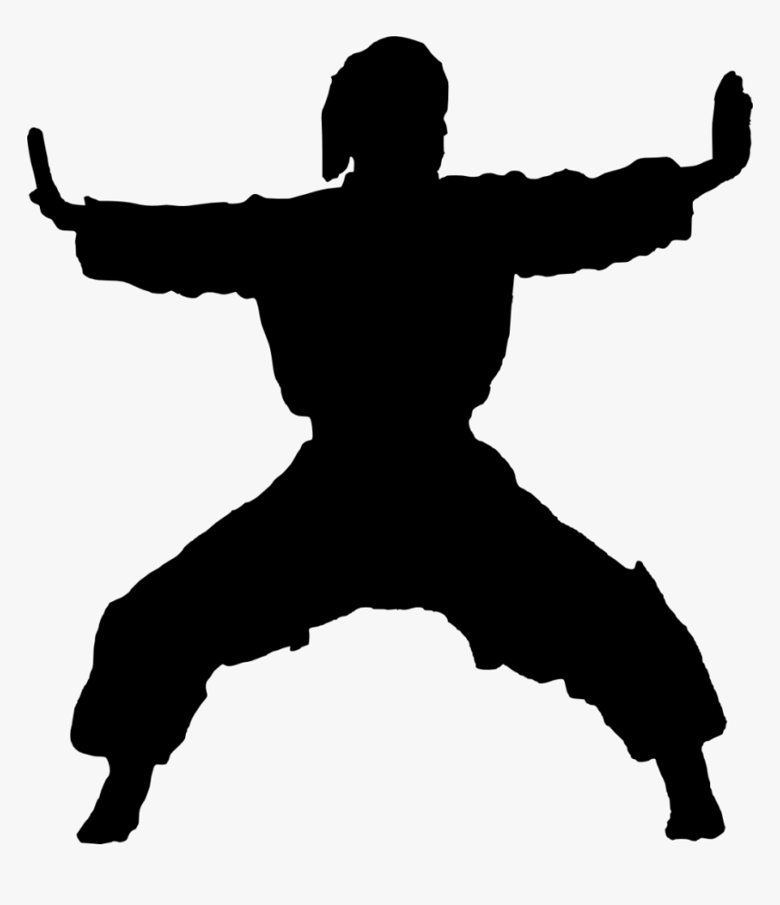 Karate Silhouette Png - Silhouette Martial Arts Transparent Bg, Png Download