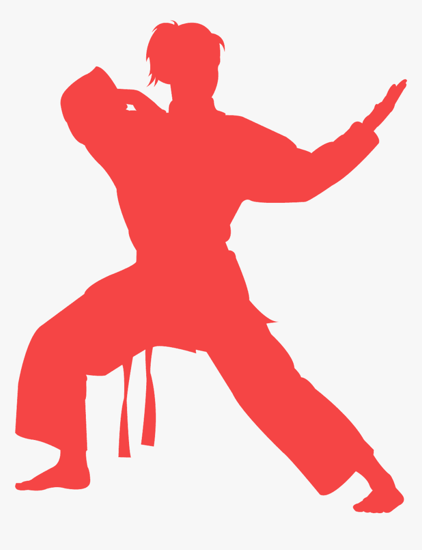 Martial Art Girl Silhouette, HD Png Download