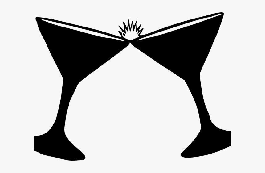 Alcohol Clipart Silhouette - Wine Glasses Clip Art, HD Png Download