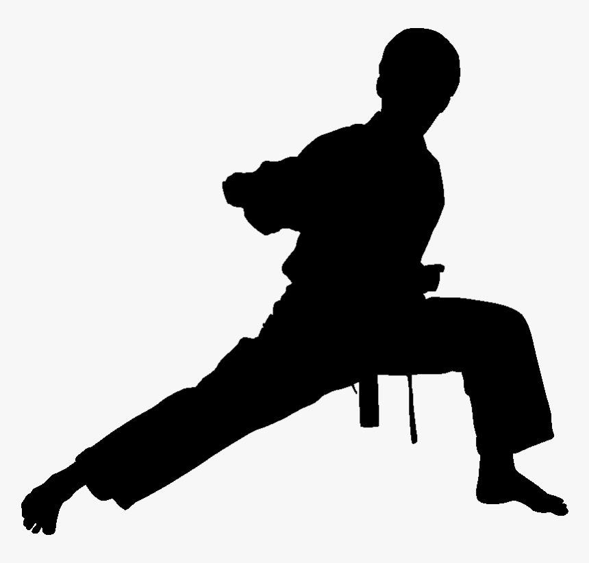 Karate Silhouette Png - Karate Stencil, Transparent Png
