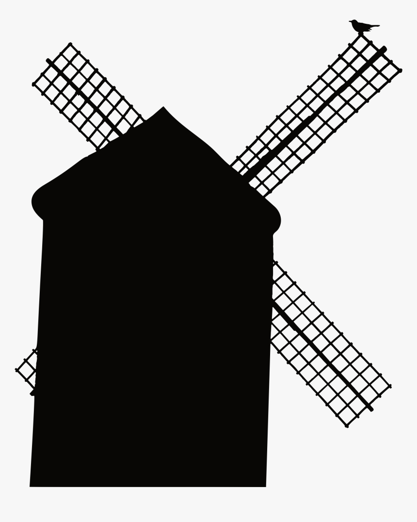 Windmill Silhouette Clip Art - Windmill Png Clipart Silhouette, Transparent Png