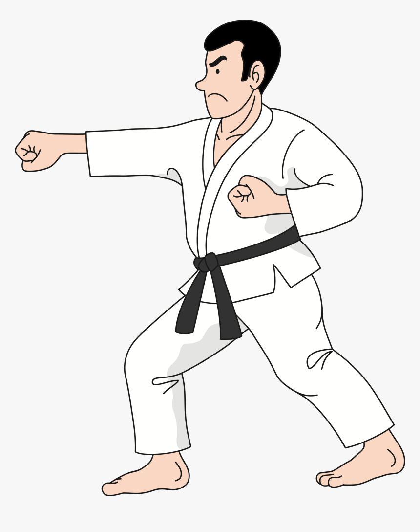 Characters Clipart Martial Arts - Taekwondo Images For Drawing, HD Png Download