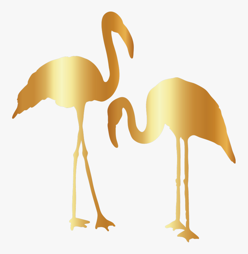 Gold Flamingo Clipart, HD Png Download