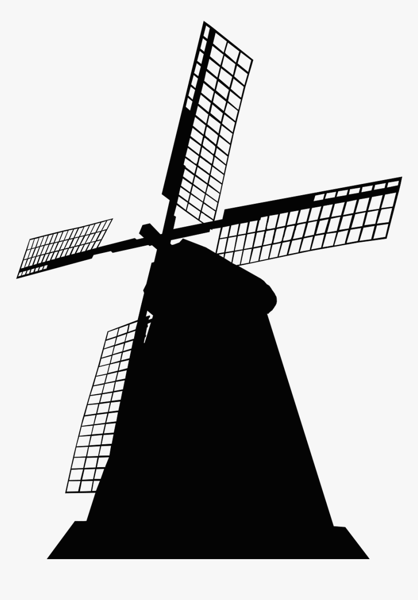 Transparent Windmill Silhouette, HD Png Download