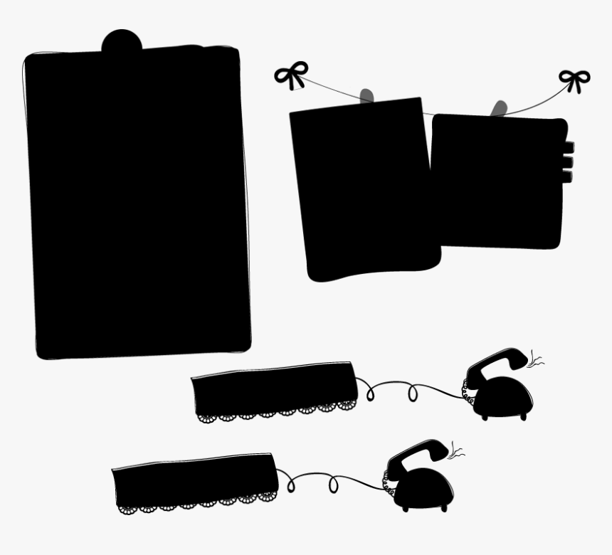 Cartoon Silhouette - Bag, HD Png Download