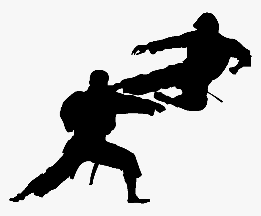 Martial Arts Silhouette Png, Transparent Png