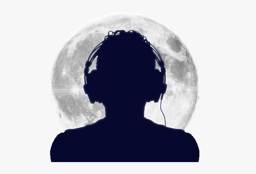 Headphones Silhouette Photography - Silhouette With Headphones, HD Png Download