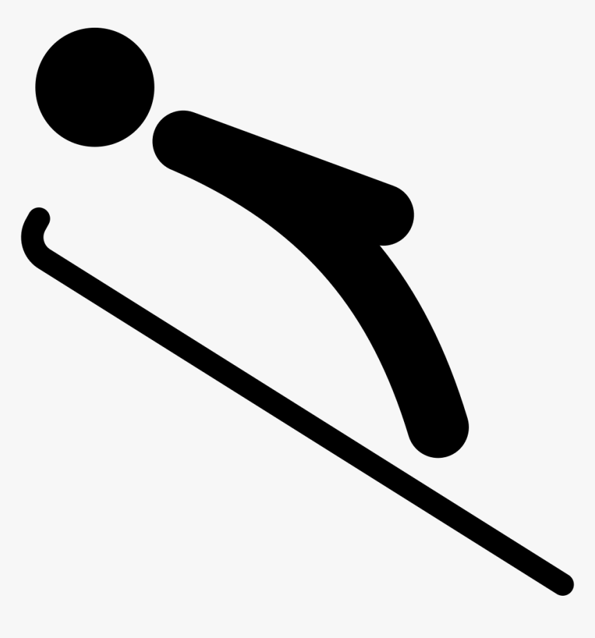 Ice Skeleton Silhouette Of A Lying Man Practicing Winter - Winter Sport Icons Skeleton, HD Png Download